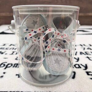 Lil Tootsies Ace Hand Painted Stars Stripes Ace Baby Shoes - 0-6m